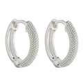 Beginnings Micro Bead Textured Hoop Earrings 13mm