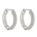 Beginnings Micro Bead Textured Hoop Earrings 13mm