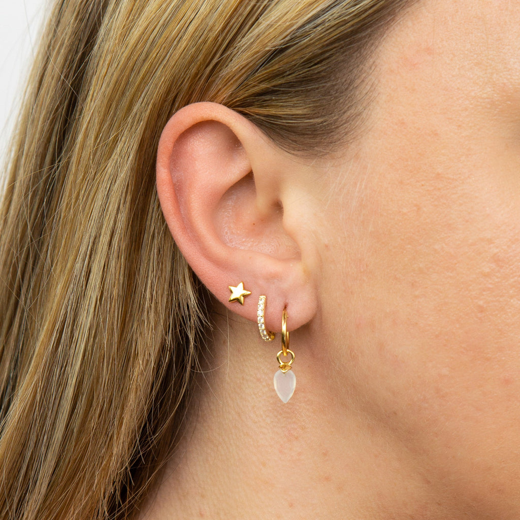 Beginnings Hoop Earrings with Cubic Zirconia