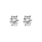 Diamonfire Semi Bezel Set Zirconia Stud Earrings