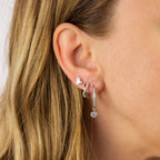 Diamonfire Infinity Zirconia Hoop Earrings
