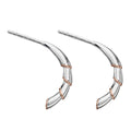 Beginnings Bamboo Stem Half Hoop Earrings with Rose Gold Plated Detail