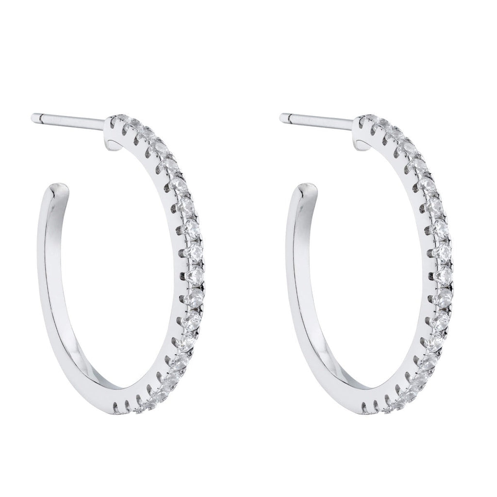 Beginnings Hoop Earrings with Cubic Zirconia
