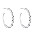 Beginnings Hoop Earrings with Cubic Zirconia