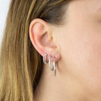 Beginnings Hoop Earrings with Cubic Zirconia