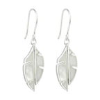 Beginnings Split Leaf Drop Earrings with Mother of Pearl