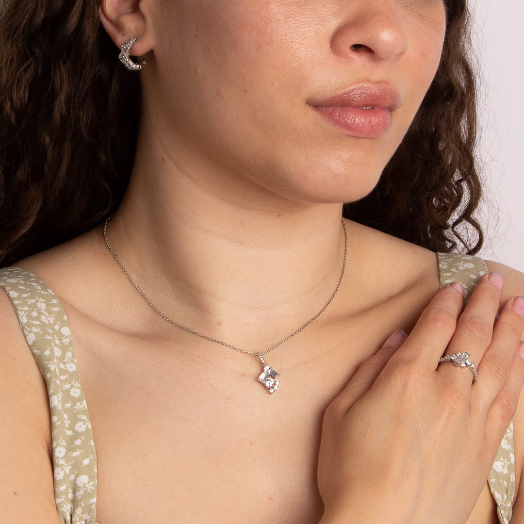 Diamonfire Baguette Scatter Hoop Earrings