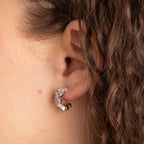 Diamonfire Baguette Scatter Hoop Earrings