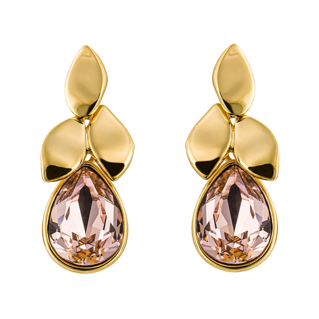 Beginnings Petal Drop Stud Earrings with Crystal