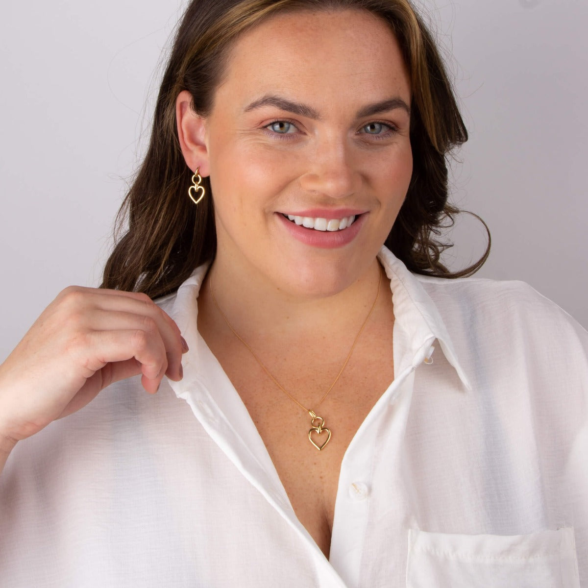 Beginnings Open Heart Drop Earrings