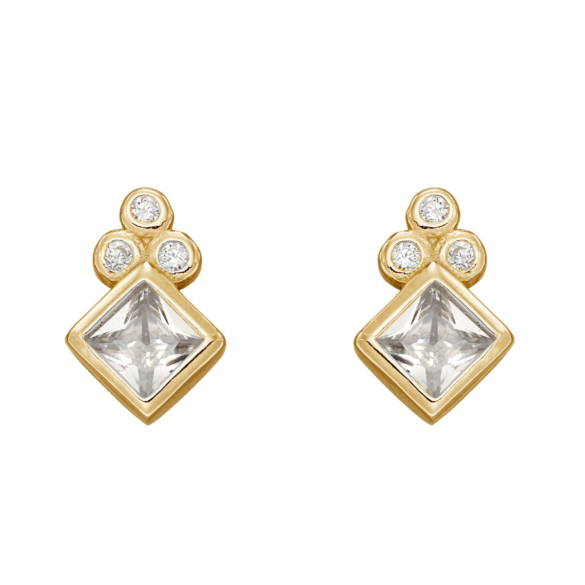 Beginnings Diamond Shape Stud Earrings