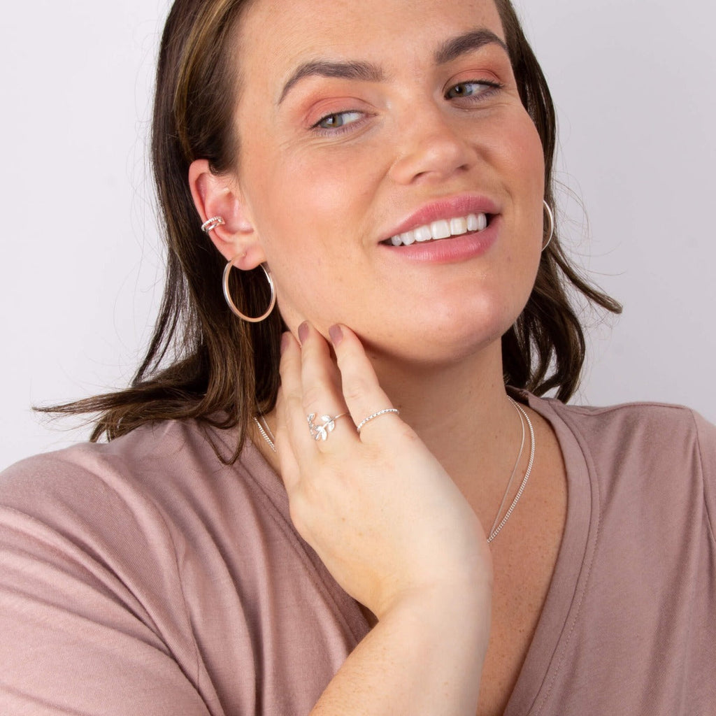 Beginnings CZ Double Row Ear Cuff
