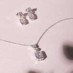 Diamonfire Tri-Stone Drop Pendant