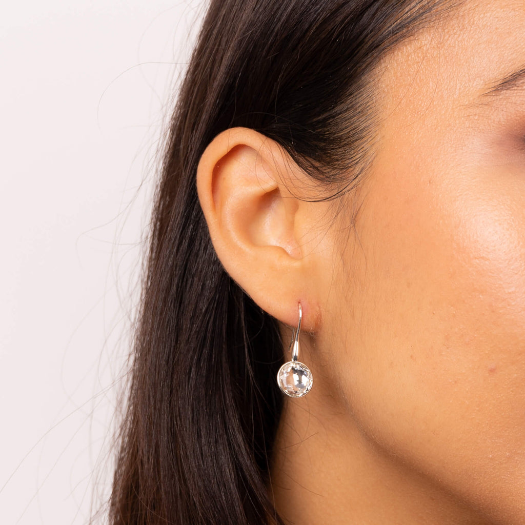 Beginnings Rose Cut Crystal Drop Earrings