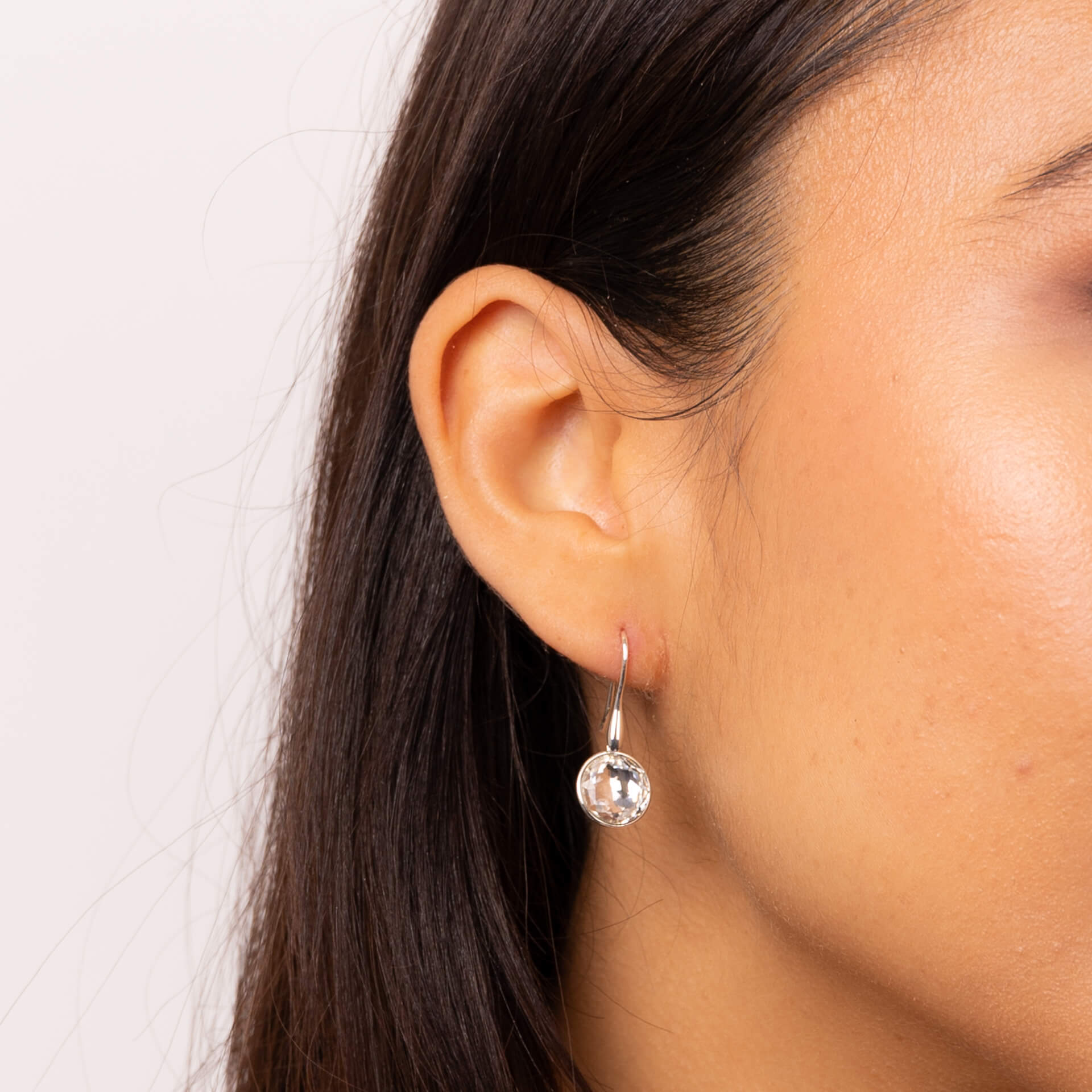 Beginnings Rose Cut Crystal Drop Earrings