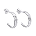 Beginnings Twist 3/4 Hoop Earrings with Cubic Zirconia