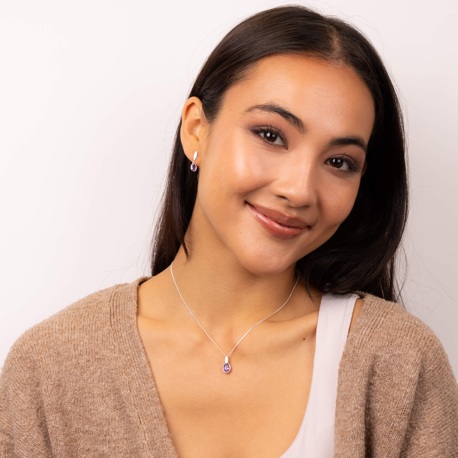 Beginnings Amethyst Drop Earrings