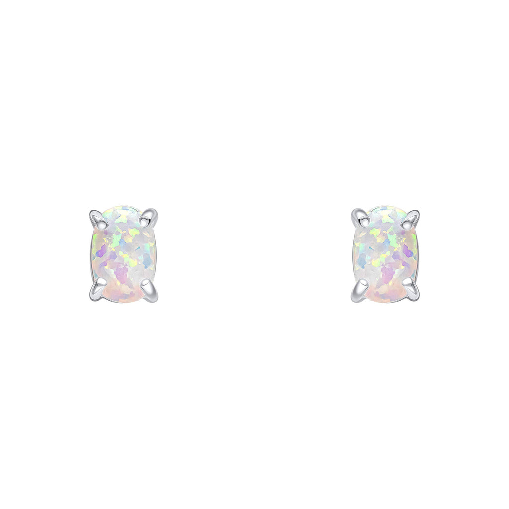 Beginnings Oval Opal Stud Earrings