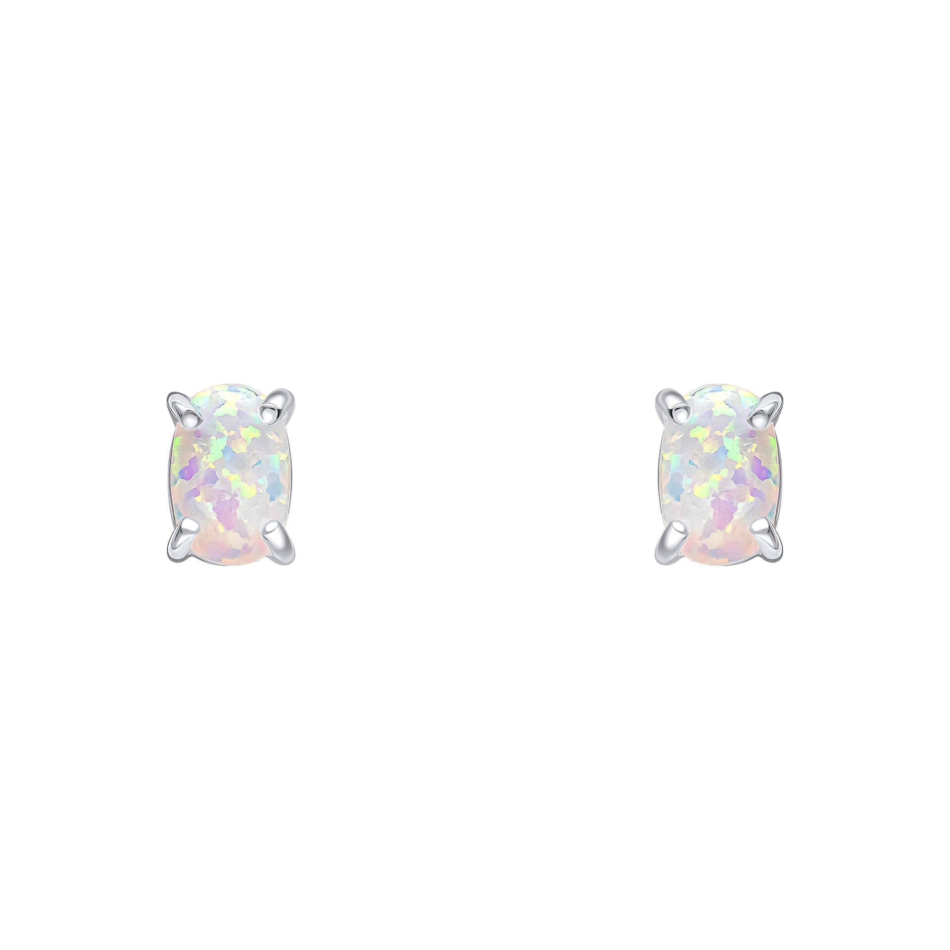 Beginnings Oval Opal Stud Earrings