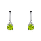 Beginnings Round Semi Precious Drop Stud Earrings