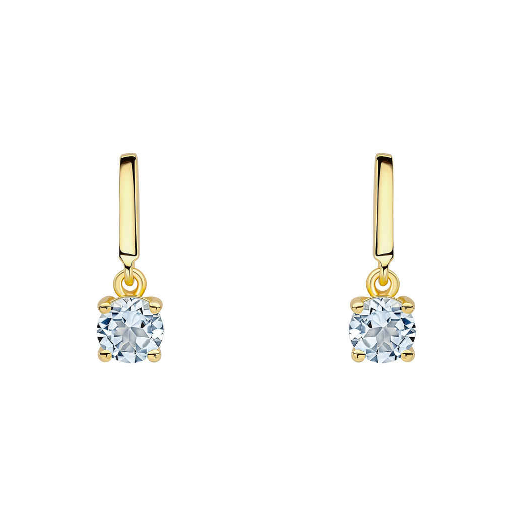 Beginnings Round Semi Precious Drop Stud Earrings