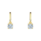 Beginnings Round Semi Precious Drop Stud Earrings
