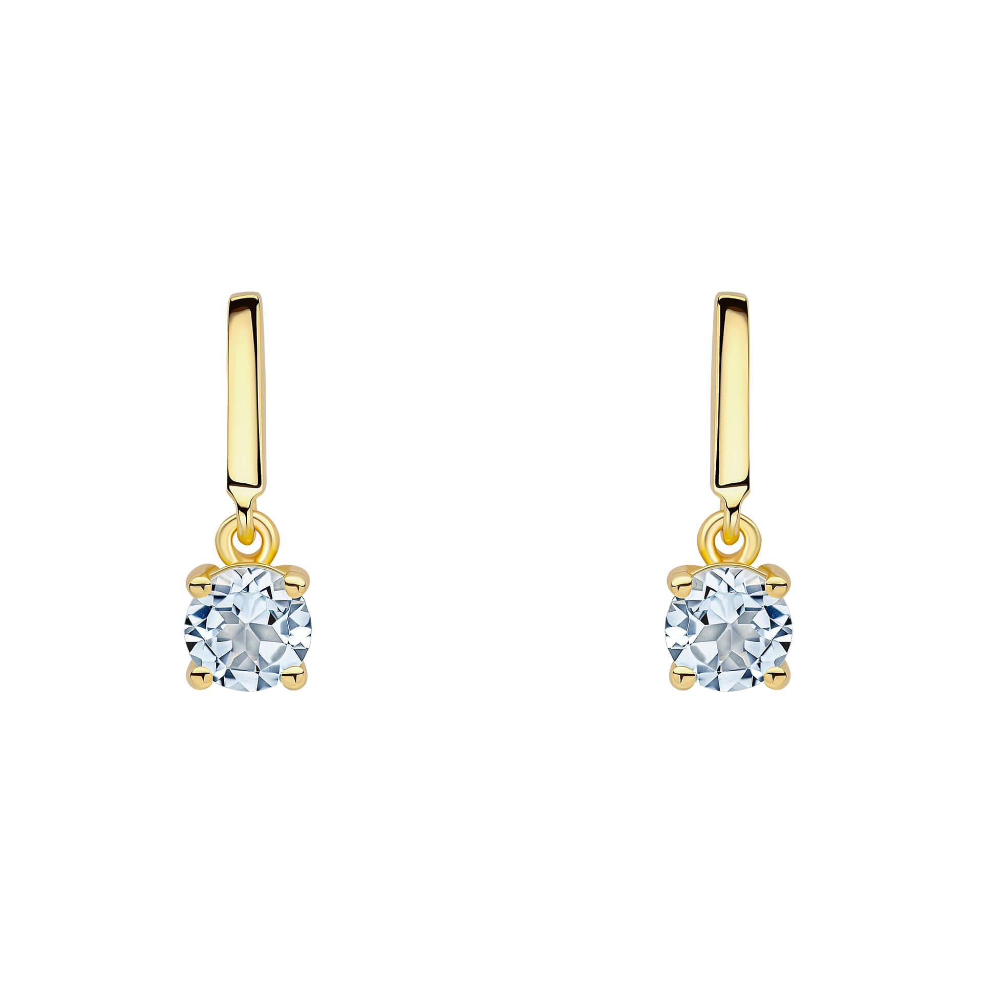 Beginnings Round Semi Precious Drop Stud Earrings