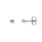 D For Diamond Spherical Starburst Stud Earrings with Diamond