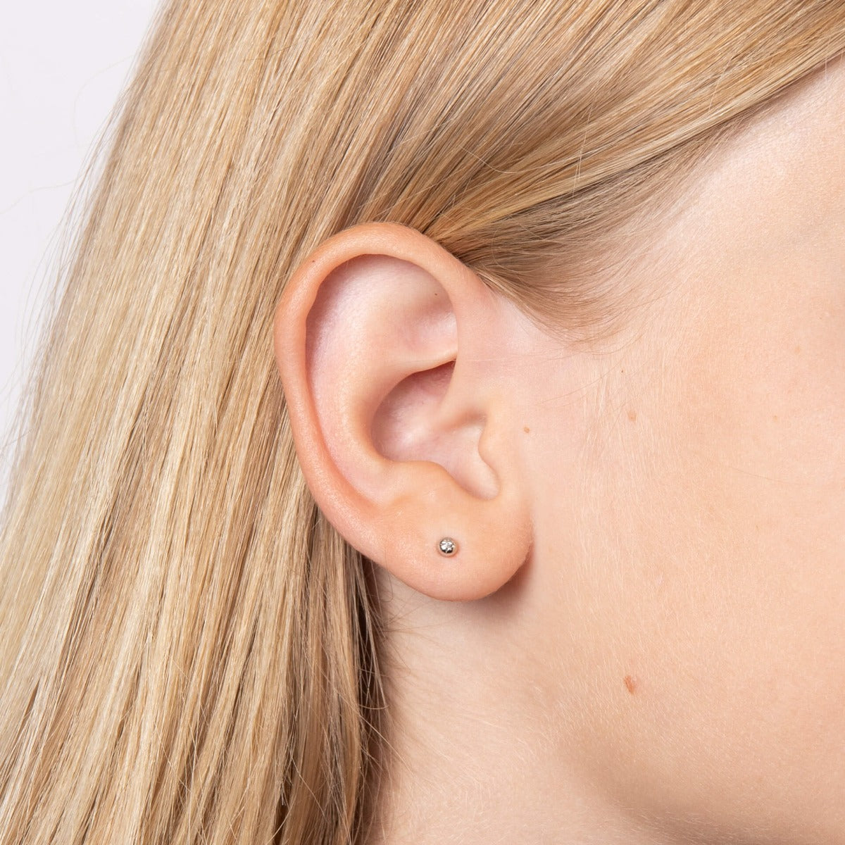 D For Diamond Spherical Starburst Stud Earrings with Diamond
