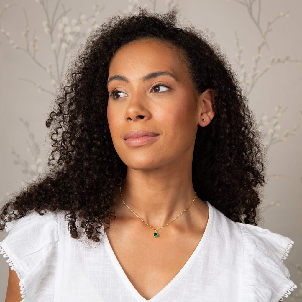 Laura Ashley Fashion Stippled Earrings and Necklace Set