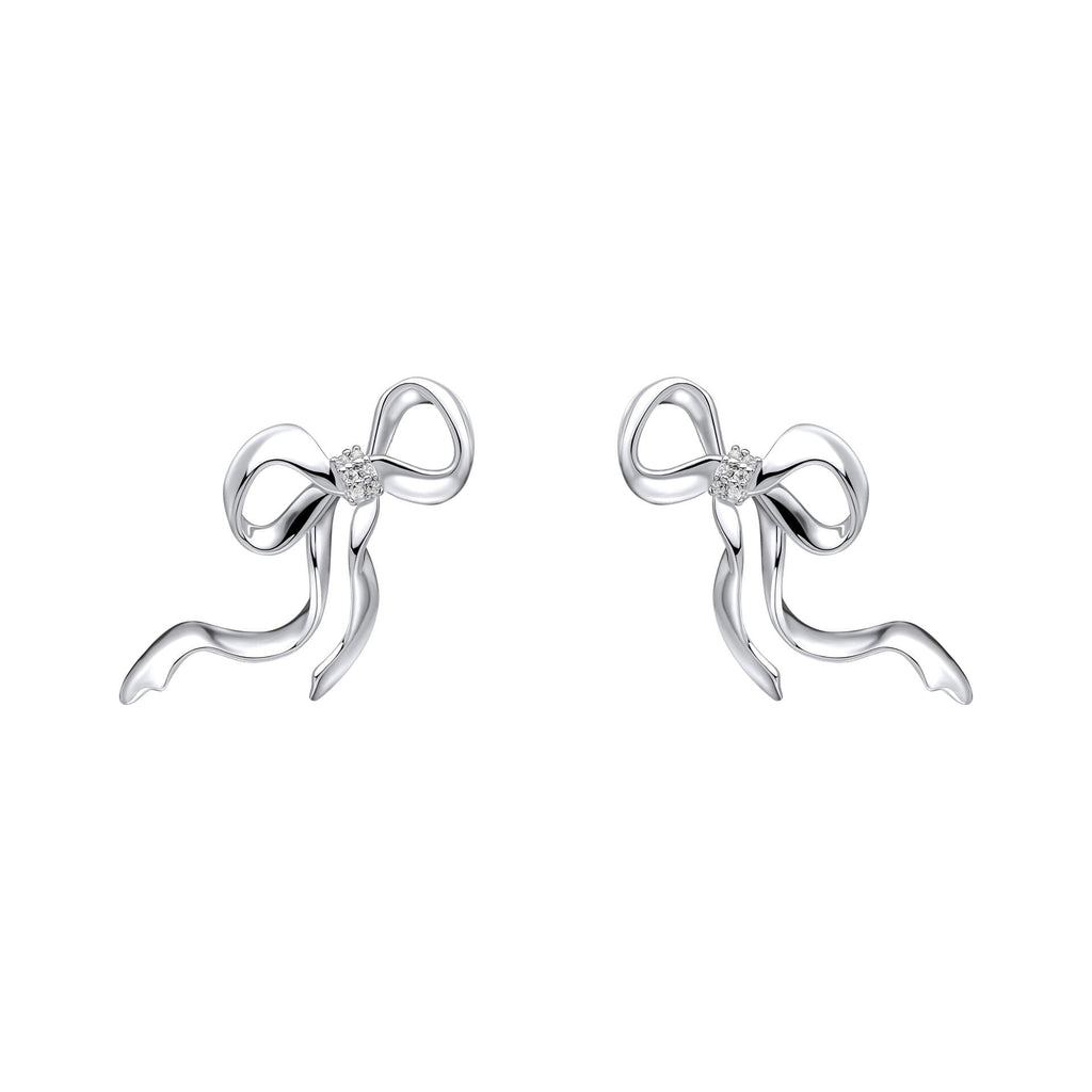 Laura Ashley Fashion Ribbon Bow Earrings