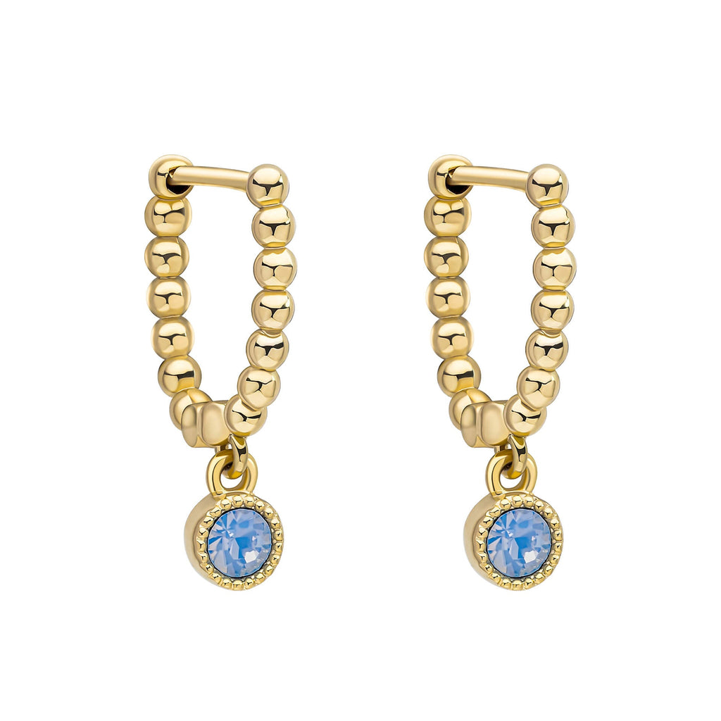 Laura Ashley Fashion Stippled Assembled Hoop Earrings