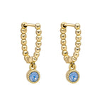 Laura Ashley Fashion Stippled Assembled Hoop Earrings