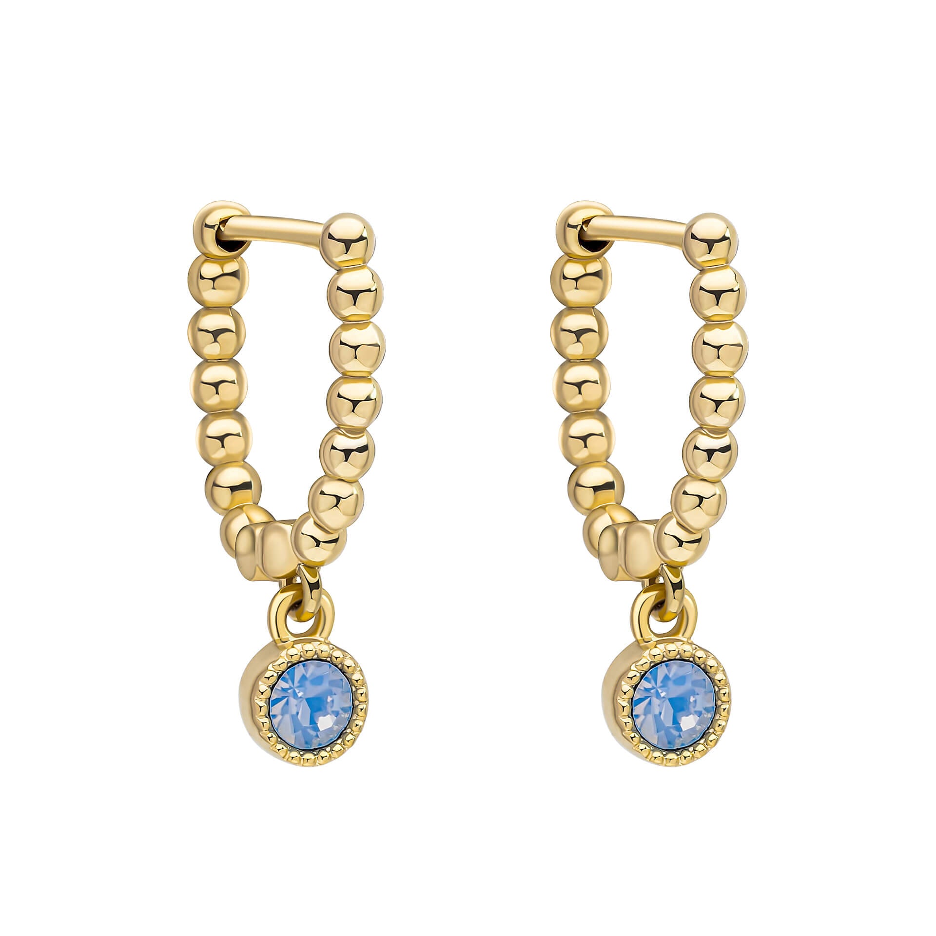 Laura Ashley Fashion Stippled Assembled Hoop Earrings