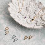 Laura Ashley Fashion Stippled Assembled Hoop Earrings