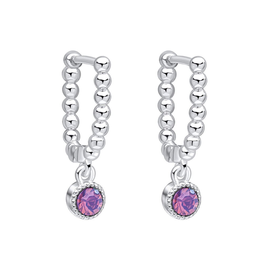 Laura Ashley Fashion Stippled Assembled Hoop Earrings
