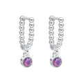 Laura Ashley Fashion Stippled Assembled Hoop Earrings
