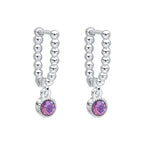 Laura Ashley Fashion Stippled Assembled Hoop Earrings