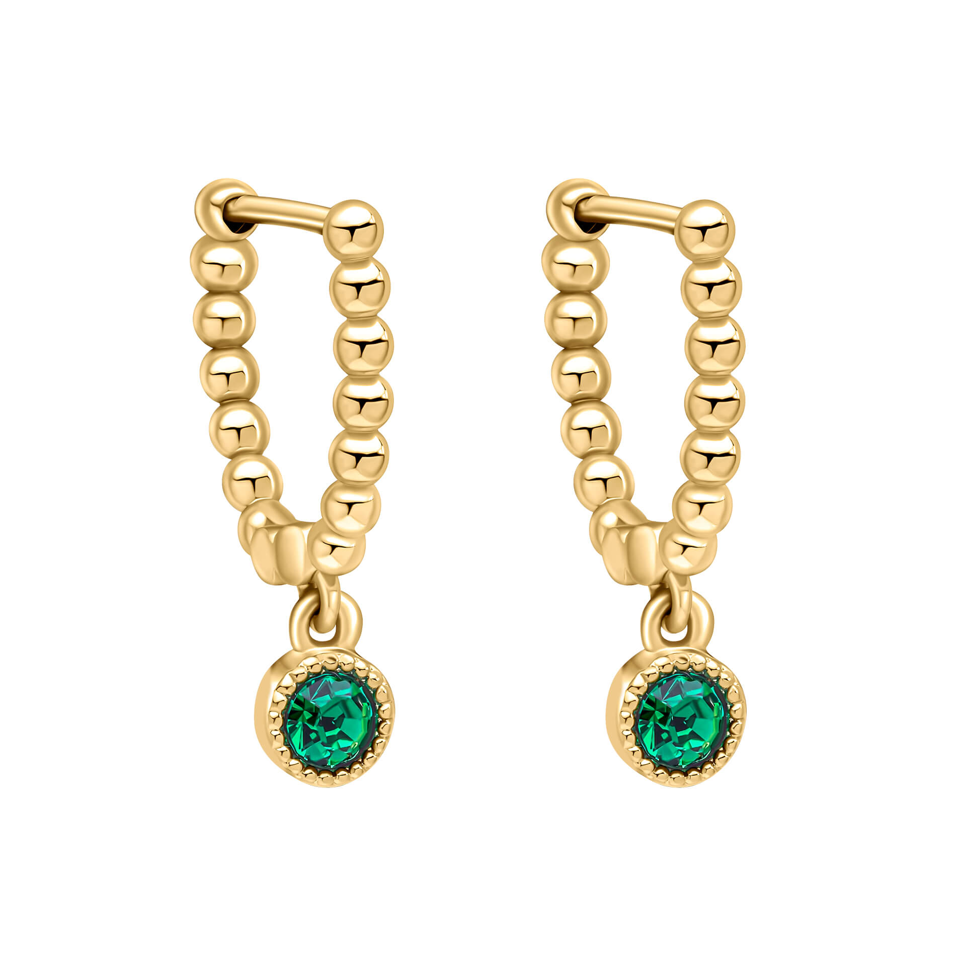 Laura Ashley Fashion Stippled Assembled Hoop Earrings