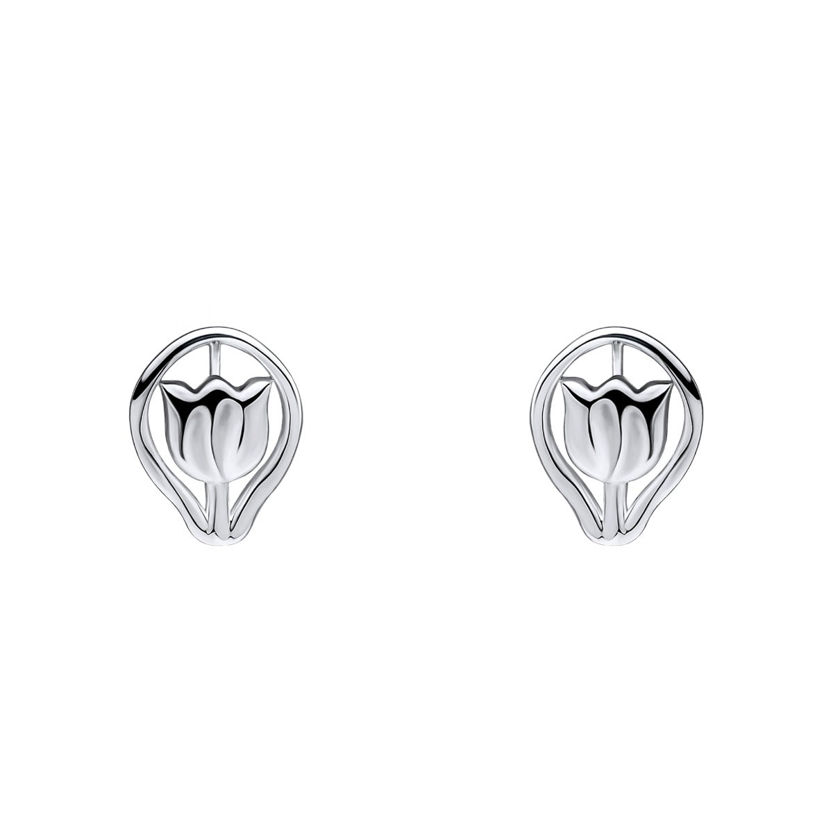 Laura Ashley Fashion Single Tulip Stud Earrings