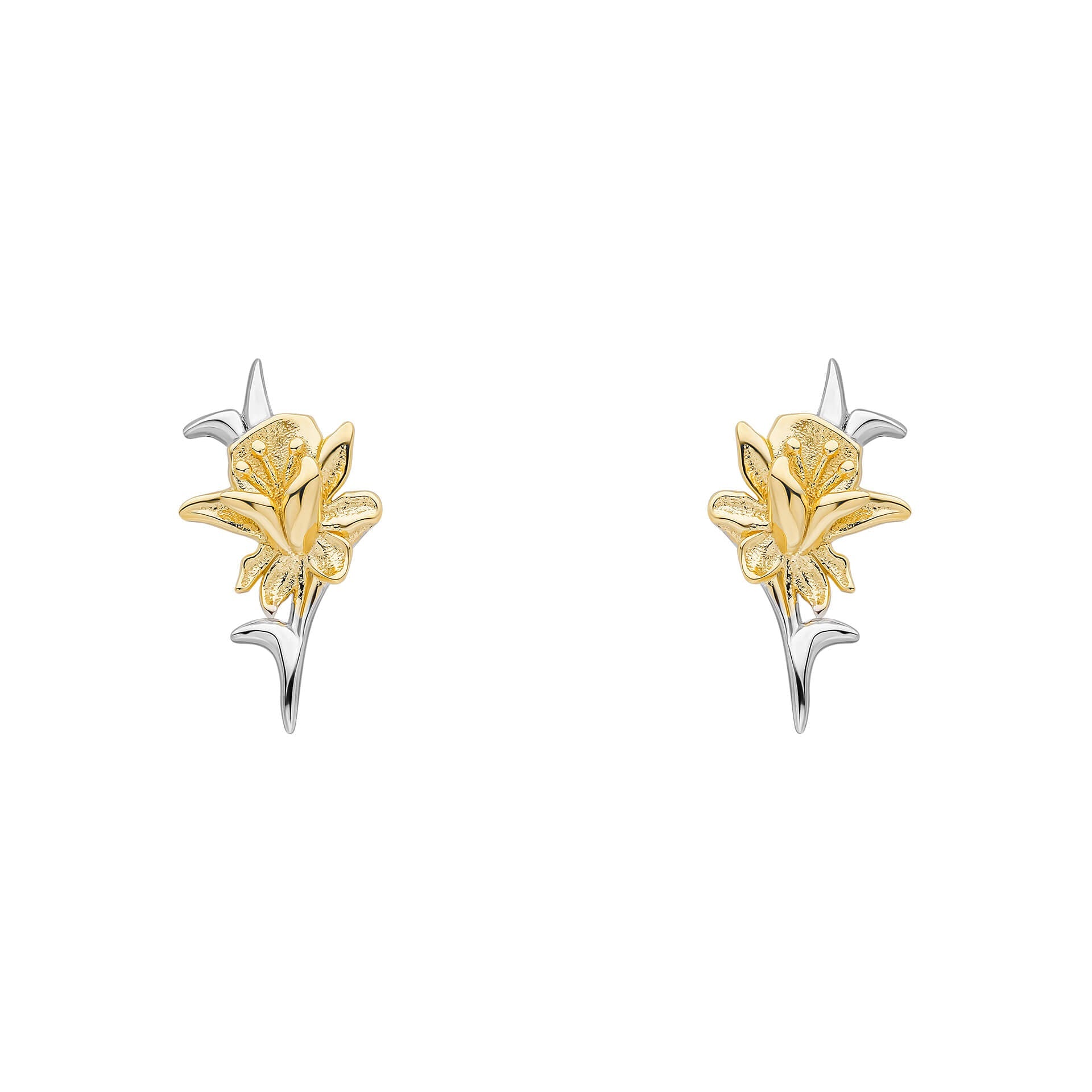 Laura Ashley Silver Heritage Daffodil Stud Earrings
