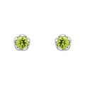 Laura Ashley Silver Petal Set Semi-Precious Stud Earrings