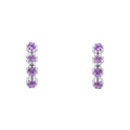 Laura Ashley Silver Alford Meadow Light Amethyst Earrings