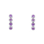 Laura Ashley Silver Alford Meadow Light Amethyst Earrings