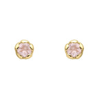 Laura Ashley Silver Petal Set Semi-Precious Stud Earrings