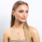Diamonfire Interlinked Plain and Zirconia Rings Necklace