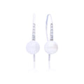 Diamonfire Shell Pearl and Zirconia Hook Earrings