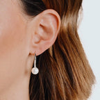 Diamonfire Shell Pearl and Zirconia Hook Earrings