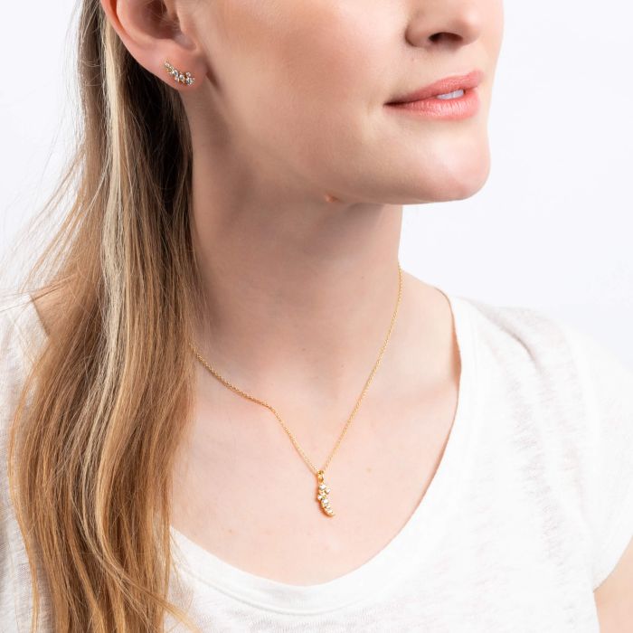 Diamonfire Cluster Zirconia Drop Pendant