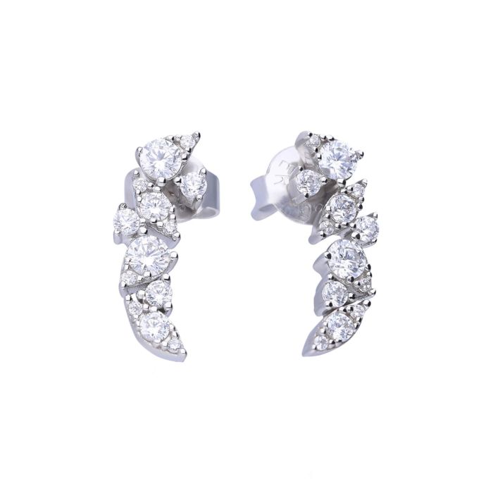 Diamonfire Cluster Zirconia Drop Earrings